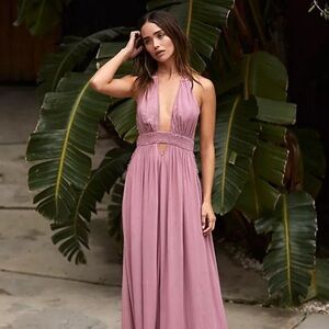 Free People Into the Sun Maxi Dress Dried Currant